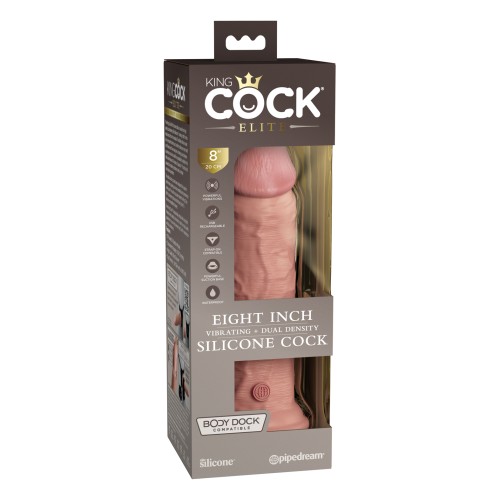 Cobra de Silicona Vibrante de Densidad Dual King Cock Elite 8"