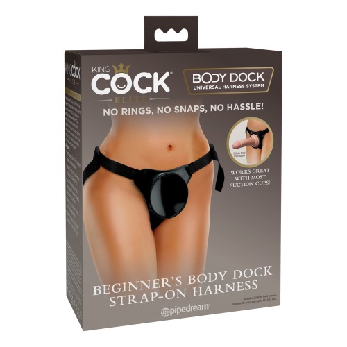 King Cock Elite Beginners Body Dock Strap On Harness Black