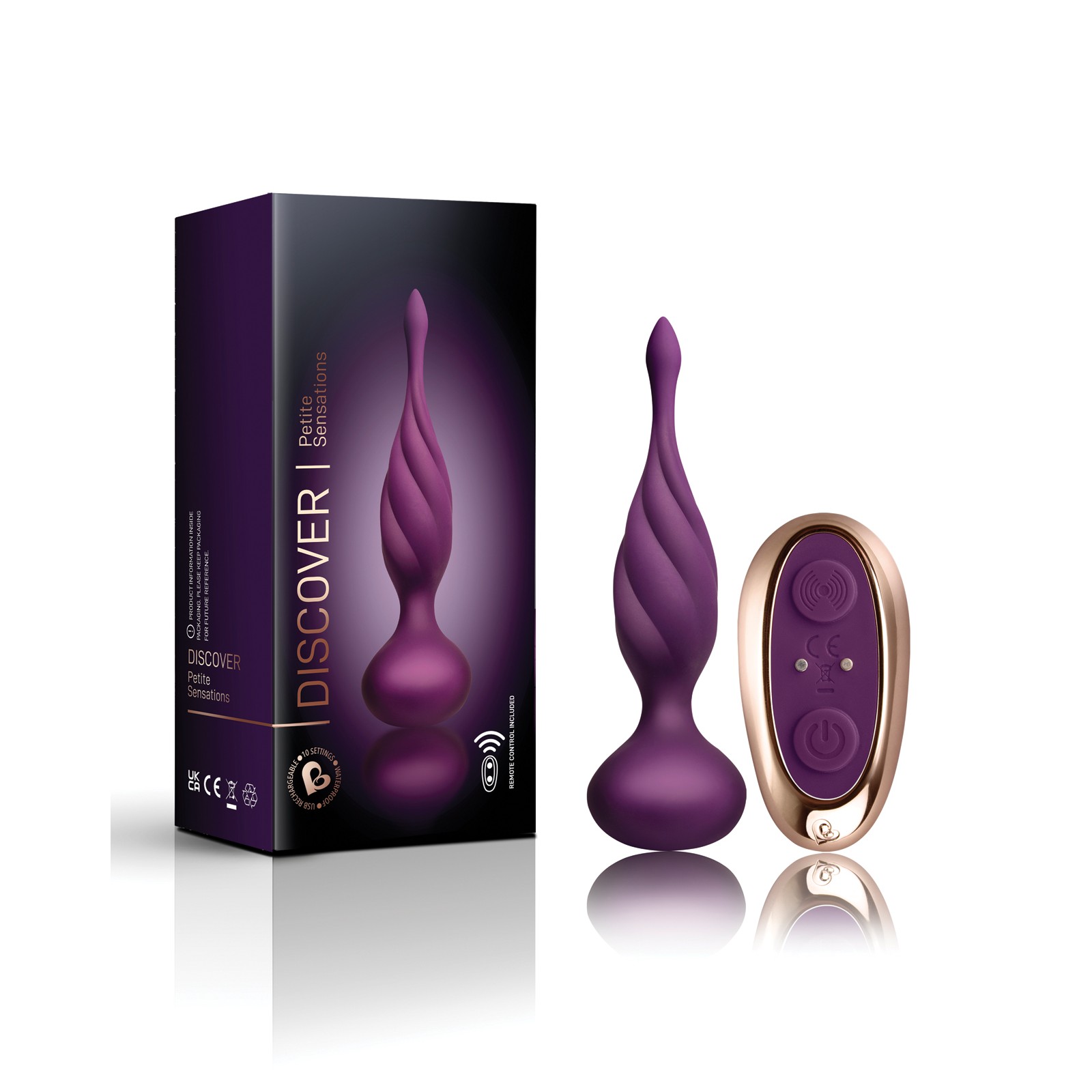 Rocks Off Petite Sensations Discover Plug w/Remote - Purple