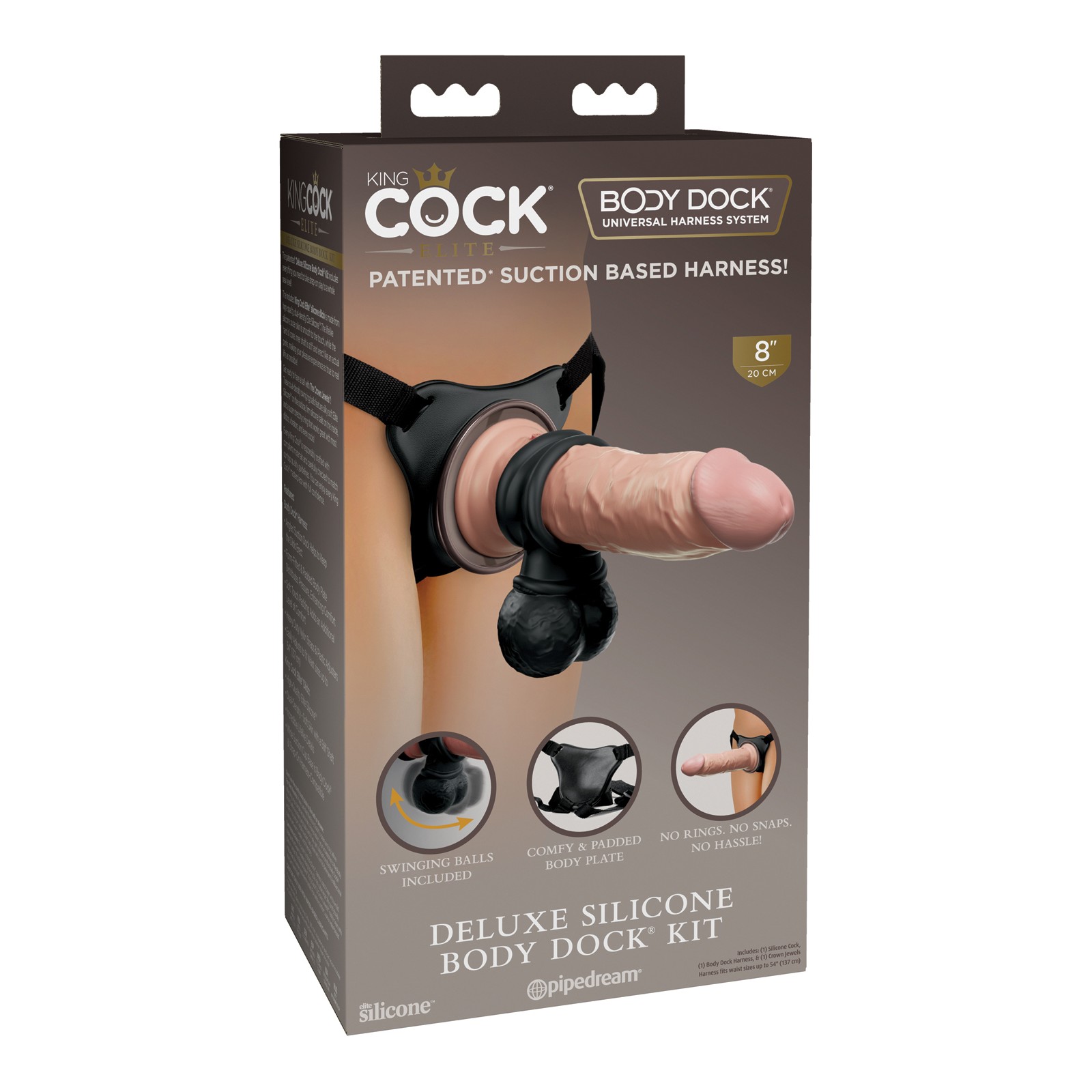 Kit Deluxe Body Dock de Silicona para Strap-On