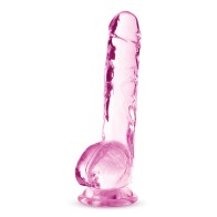 Blush Naturally Yours 8" Crystalline Dildo - Rose