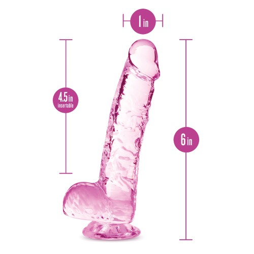 Blush Naturally Yours 6 Inch Dildo - Rose