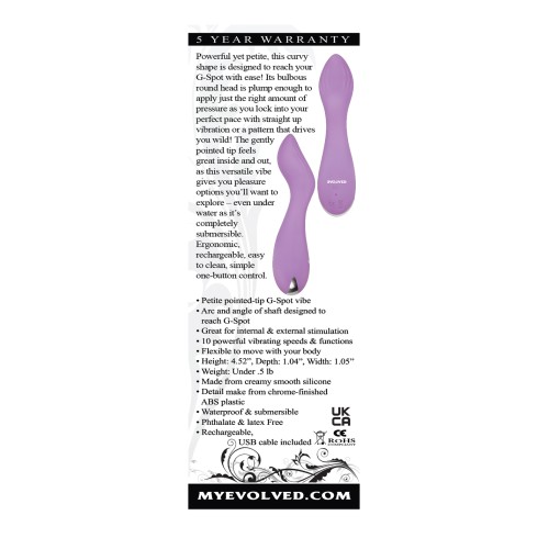 Evolved Lilac G Vibe Petite G Spot Púrpura