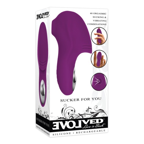 Evolved Sucker For You Finger Vibe Púrpura