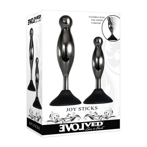 Conjunto de 2 Piezas Plug Evolved Joy Sticks Negro Cromado