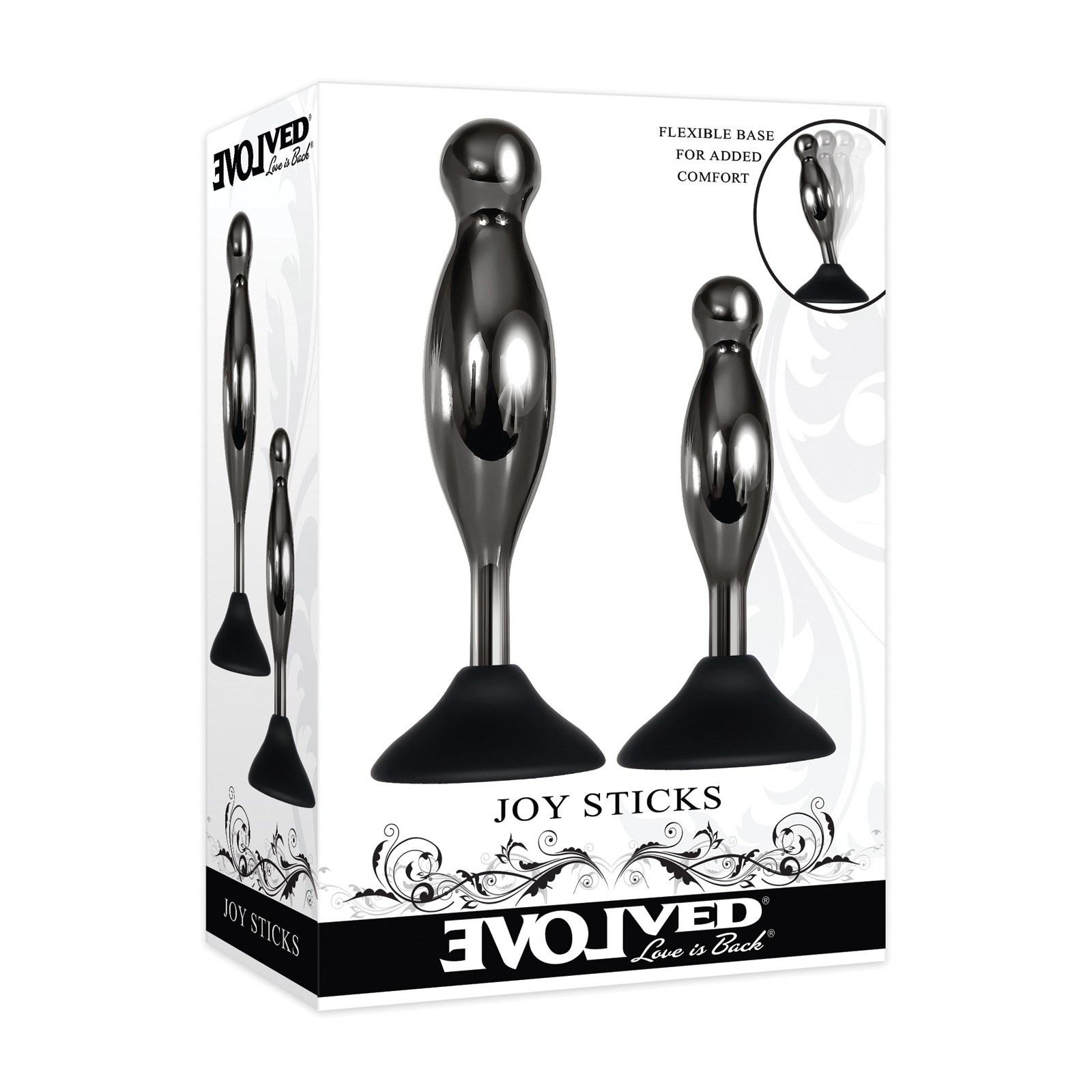 Evolved Joy Sticks 2 Piece Plug Set Black Chrome