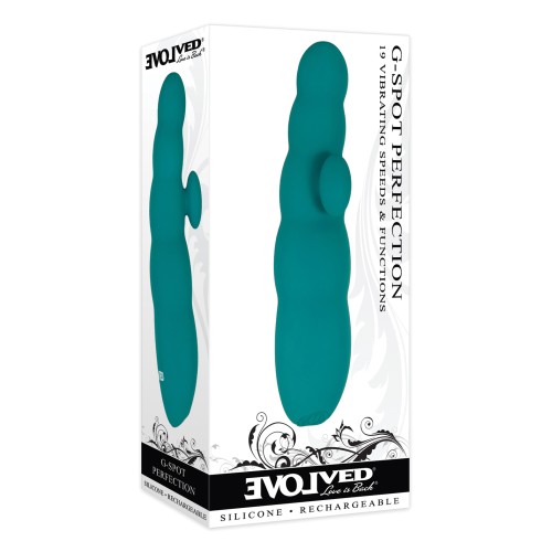 Evolved G Spot Perfection Vibe in Teal for Intense Pleasure