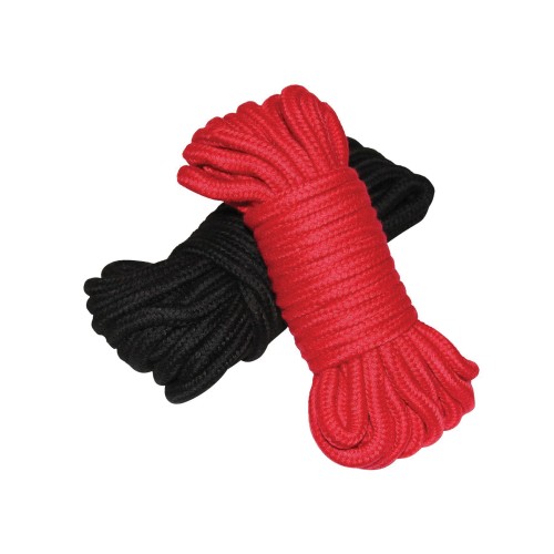 Cuerda de Bondage Shibari de Algodón 2 Pack Negro Rojo