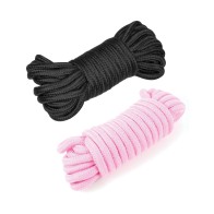 Cuerda de Bondage Shibari de Algodón Plesur 2 Pack en Negro y Rosa