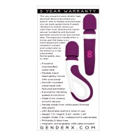 Gender X Powerful Wand Vibrator Purple/White