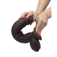 Get Lucky 12" Real Skin Series - Dark Brown Pleasure Tool