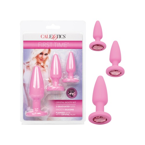 Kit de Juguetes Anales Crystal para Principiantes - Rosa