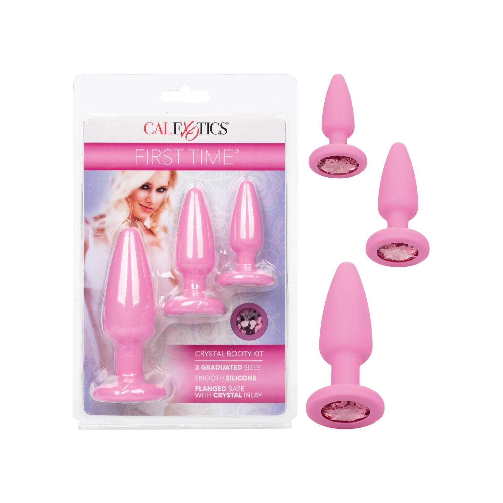 Kit de Juguetes Anales Crystal para Principiantes - Rosa