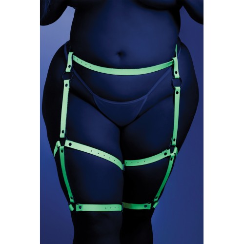 Glow Buckle Up Glow in the Dark Leg Harness - Light Blue O/S