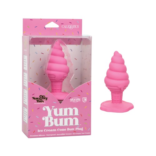 Naughty Bits Ice Cream Cone Butt Plug - Pink