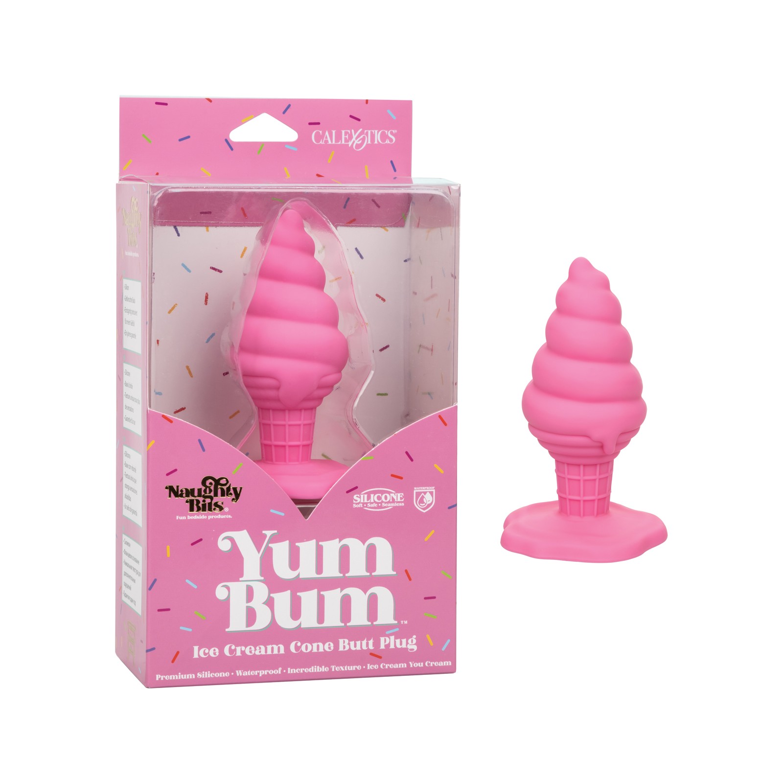 Naughty Bits Ice Cream Cone Butt Plug - Pink