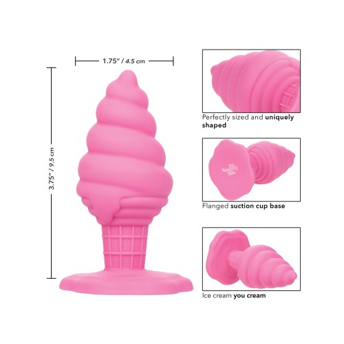 Naughty Bits Ice Cream Cone Butt Plug - Pink