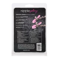 Nipple Play Crystal Chain Nipple Clamps - Enhancing Pleasure