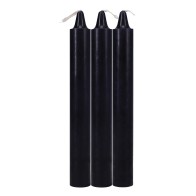 Japanese Drip Candles - Pack of 3 Black