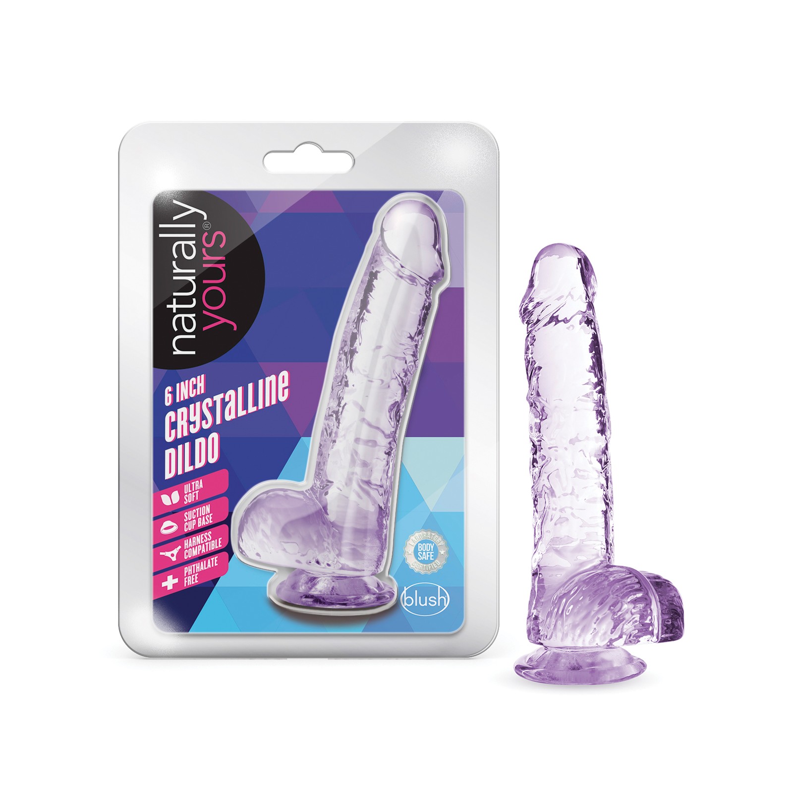 Dildo Cristalino Naturalmente Tuyo de 6" para Placer Realista