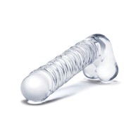 Dildo de Vidrio Ribeteado de 8" G-Spot - Placer Sensacional