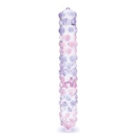 Dildo de Cristal Rosa Nubby de 9 Pulgadas