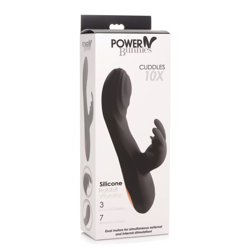 Power Bunnies Cuddles Rabbit Vibrator Black