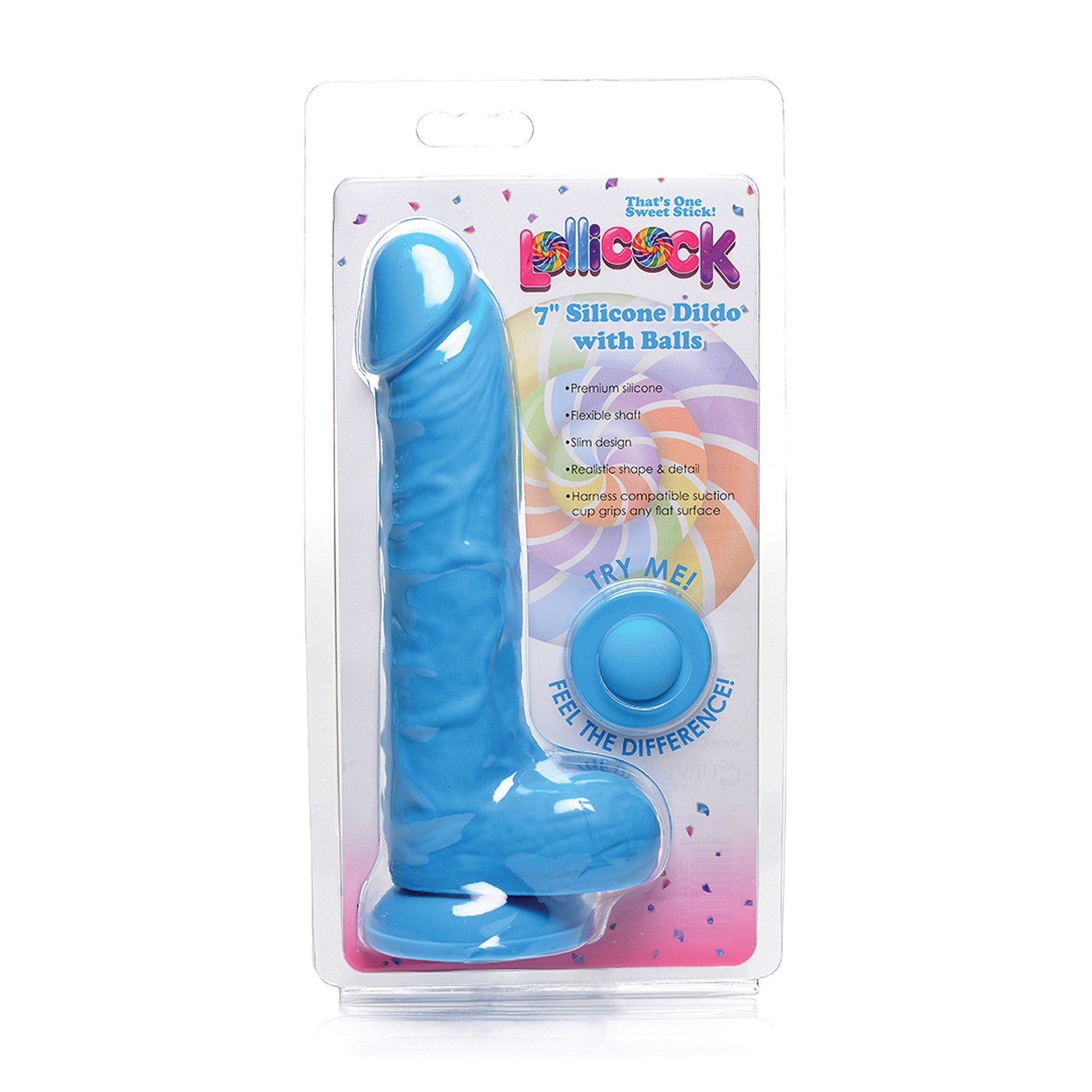 Dildo de Silicona Lollicock de 7 Pulgadas con Testículos