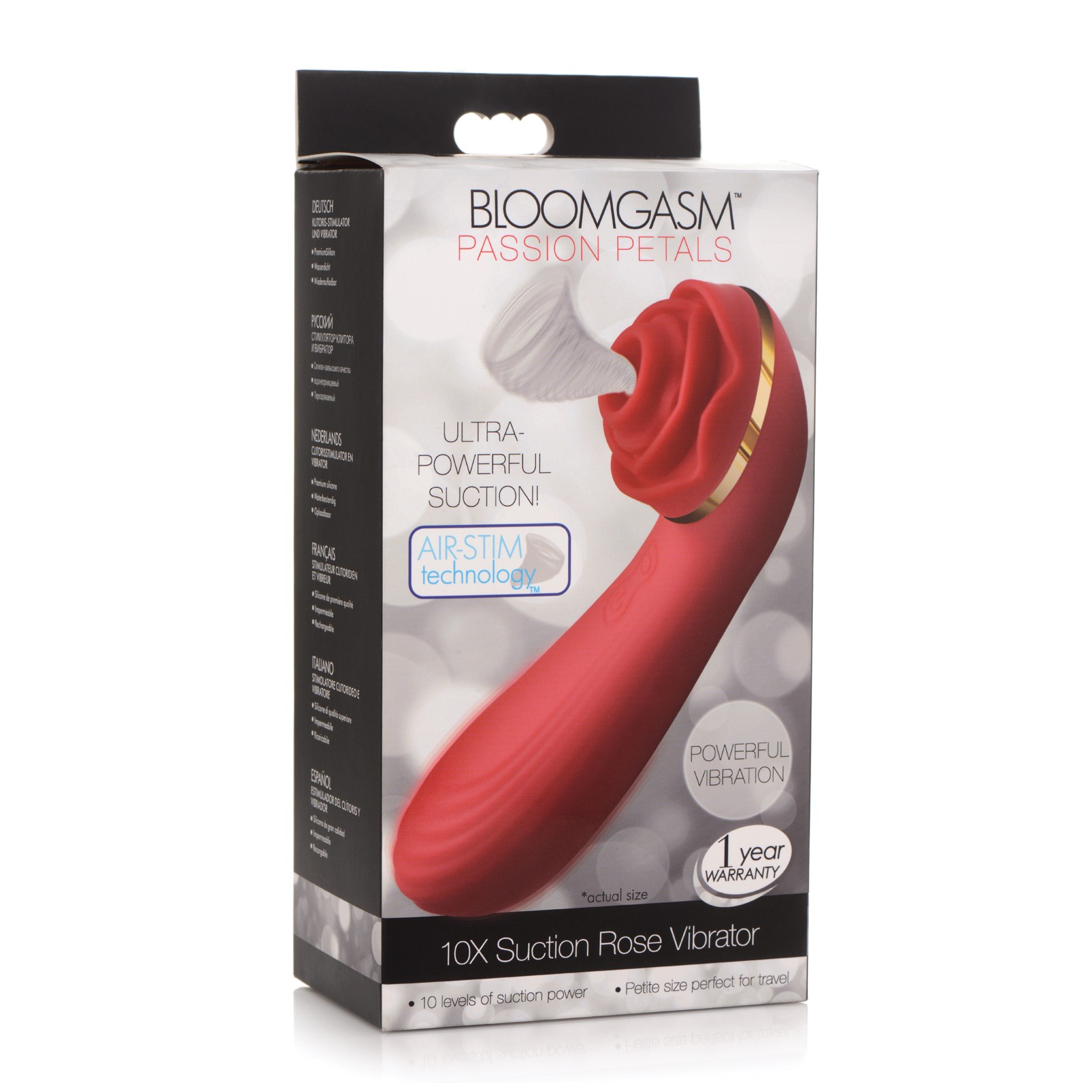 NO ETA Inmi Bloomgasm Passion Petals 10X Suction & Vibrator Red