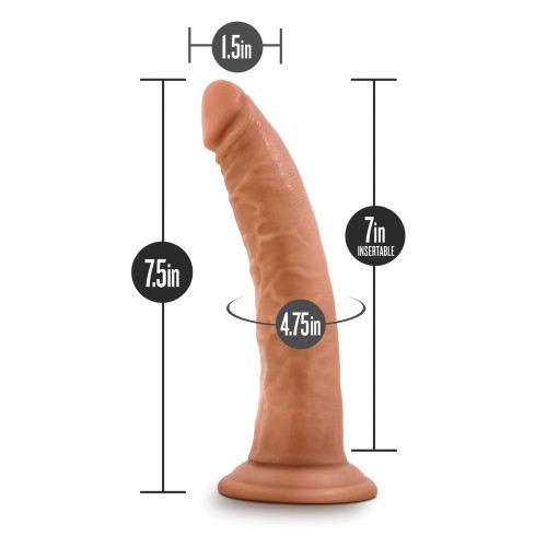 Dildo Autolubricante Dr. Skin Glide de 7.5" - Mocha