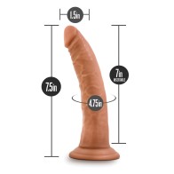 Dildo Autolubricante Dr. Skin Glide de 7.5" - Mocha