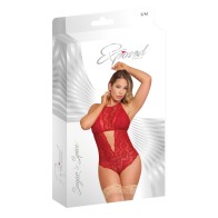 Sugar & Spice Red Snap Crotch Teddy L/XL