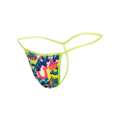 Male Basics Sinful Hipster T Thong Yellow Print SM