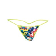 Male Basics Sinful Hipster T Thong Yellow Print SM