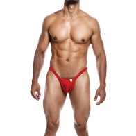 Male Basics Y Buns Thong Red