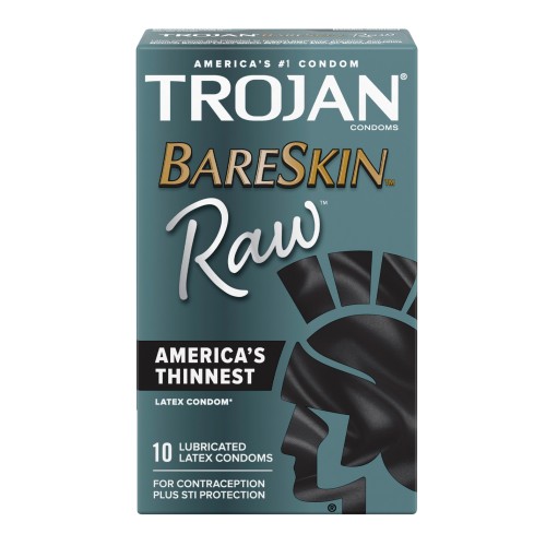 Trojan BareSkin Raw Condom - Pack of 10 for close connection