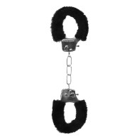 Shots Ouch Beginner's Furry Hand Cuffs - Safe Fun