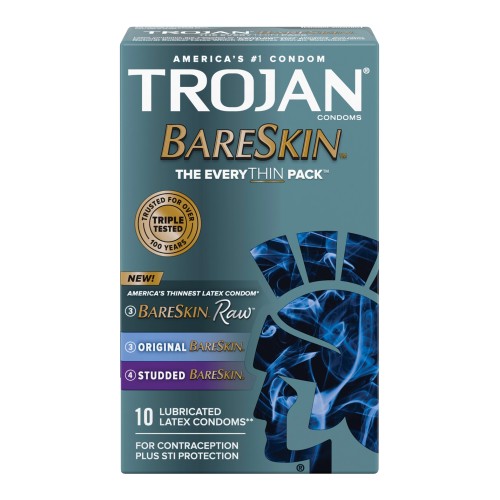 Pack Variado de Condones Trojan BareSkin EveryTHIN