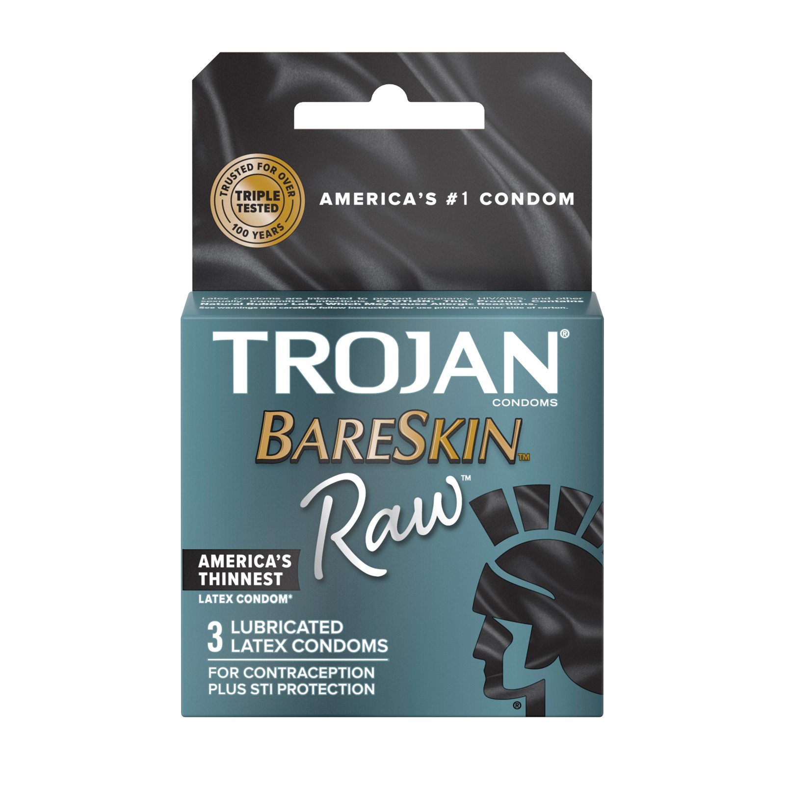 Trojan BareSkin Raw Condoms Pack of 3