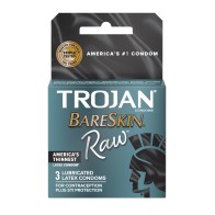 Trojan BareSkin Raw Condoms Pack of 3