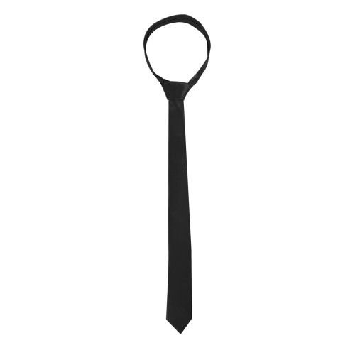 Shots Ouch Black & White Satin Bondage Tie - Black