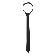 Shots Ouch Black & White Satin Bondage Tie - Black