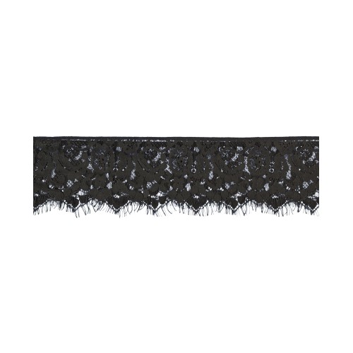 Ouch! Black & White Lace Eye Mask with Elastic Straps