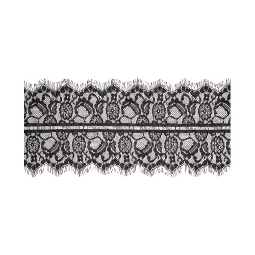 Ouch! Black & White Lace Eye Mask with Elastic Straps