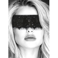 Ouch! Black & White Lace Eye Mask with Elastic Straps