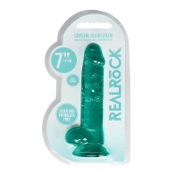 Shots RealRock Dildo Realista con Testículos Turquesa