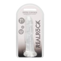 Shots RealRock Crystal Clear 7 Inch Dildo - Transparent Pleasure