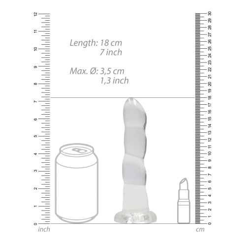 Shots RealRock Crystal Clear 7 Inch Dildo - Transparent Pleasure