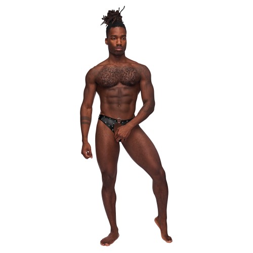 Black Fetish Cyclops Crotchless Jock Strap