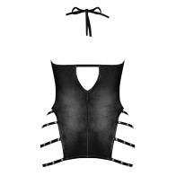 Lust Portia Mini Dress with Plush Elastic Strapping Black L/XL